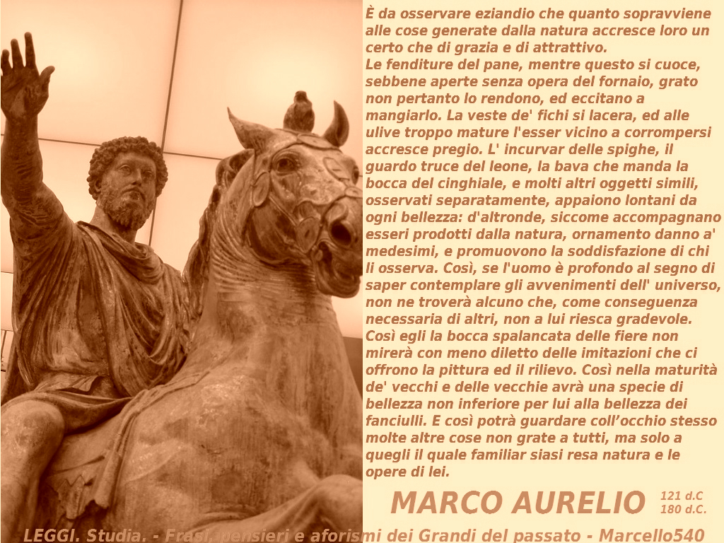 Marco Aurelio. pensieri. - La setta dei poeti estinti