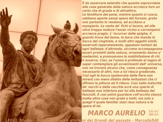 Imperatore Marco Aurelio – LEGGI. STUDIA. – Frasi, pensieri e